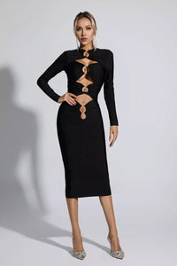 Josefina Cutout Bandage Midi Dress
