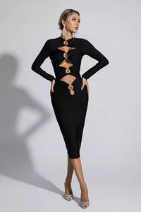 Josefina Cutout Bandage Midi Dress