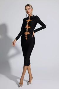 Josefina Cutout Bandage Midi Dress