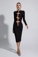 Josefina Cutout Bandage Midi Dress