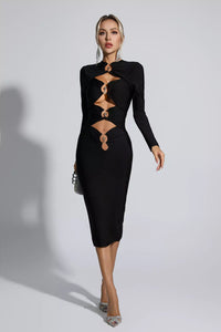 Josefina Cutout Bandage Midi Dress