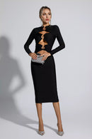 Josefina Cutout Bandage Midi Dress