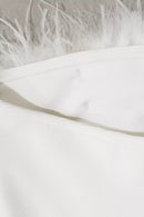 Alexy White Feather Mini Dress