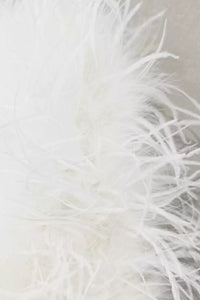 Alexy White Feather Mini Dress