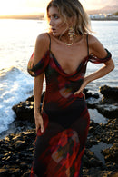 Isabelle Spaghetti Printed Maxi Dress