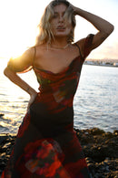 Isabelle Spaghetti Printed Maxi Dress