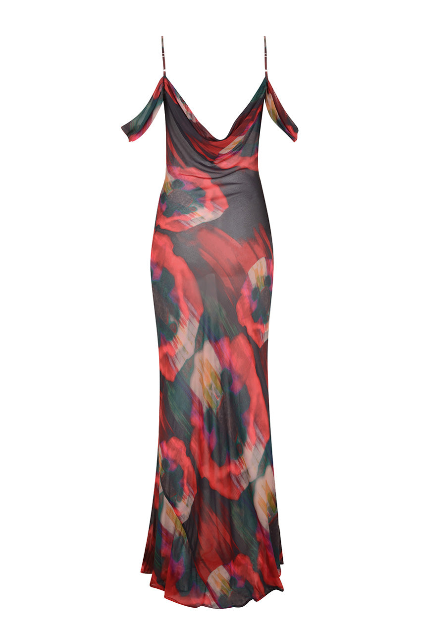 Isabelle Spaghetti Printed Maxi Dress