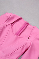 Clara Purple Long Sleeve Midi Work Dress