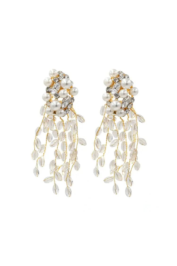 Melanie Crystal Tassel Earrings
