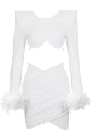 Meadow White Feather Bandage Set