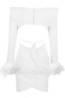 Meadow White Feather Bandage Set