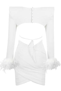 Meadow White Feather Bandage Set