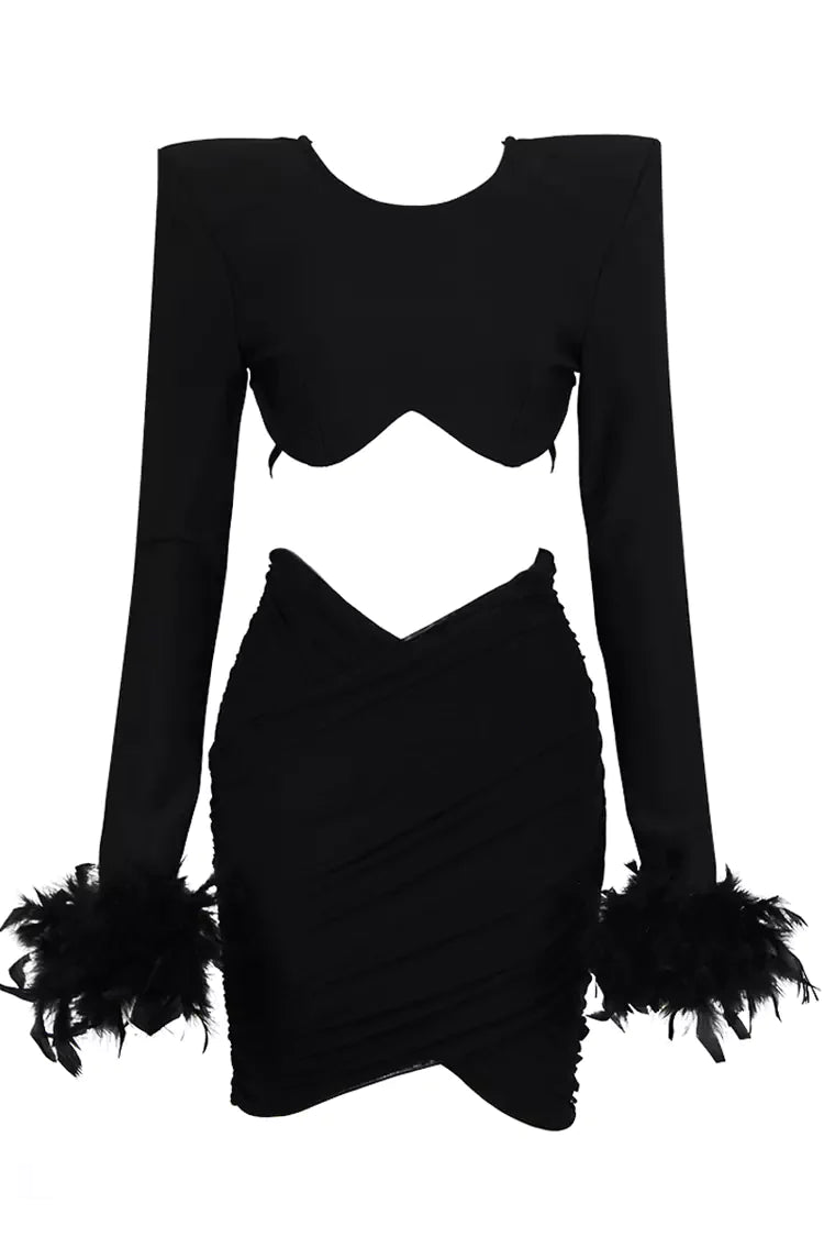 Meadow Black Feather Bandage Set