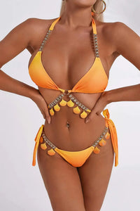 Kimaya Gradient Orange Shell Bikini