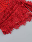 Kellie Strapless Lace Appliques Mini Dress In Red