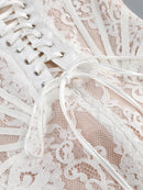 Kellie Strapless Lace Appliques Mini Dress In White