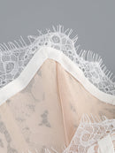 Kellie Strapless Lace Appliques Mini Dress In White