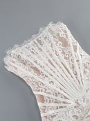 Kellie Strapless Lace Appliques Mini Dress In White