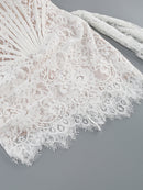 Kellie Strapless Lace Appliques Mini Dress In White