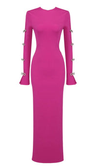 Emory Bandage Cutout Maxi Dress In Pink