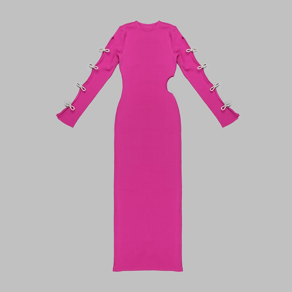 Emory Bandage Cutout Maxi Dress In Pink