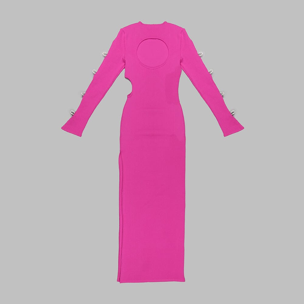 Emory Bandage Cutout Maxi Dress In Pink