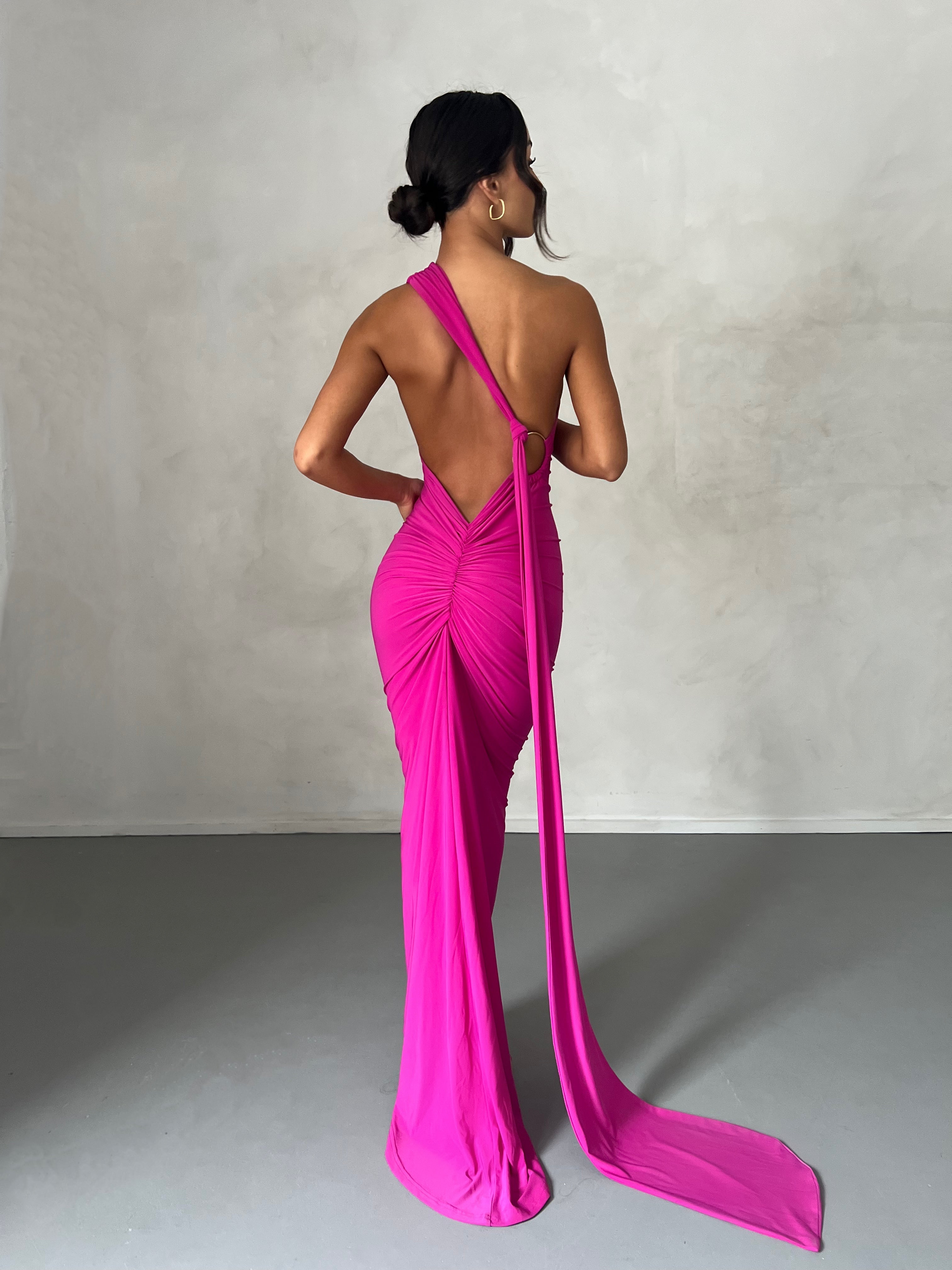Garze Backless Maxi Dress In Pink