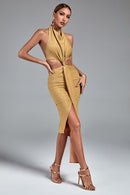 Naima Halter Backless Dress