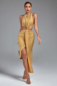 Naima Halter Backless Dress