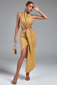 Naima Halter Backless Dress