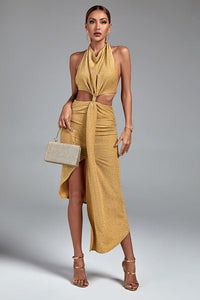 Naima Halter Backless Dress