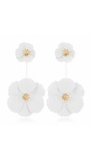 June Alloy Flower Long Earrings