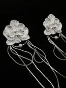 Ariah White Butterfly Orchid Earrings