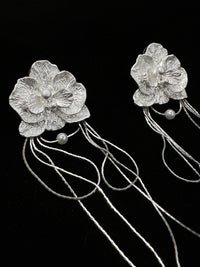 Ariah White Butterfly Orchid Earrings