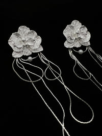 Ariah White Butterfly Orchid Earrings