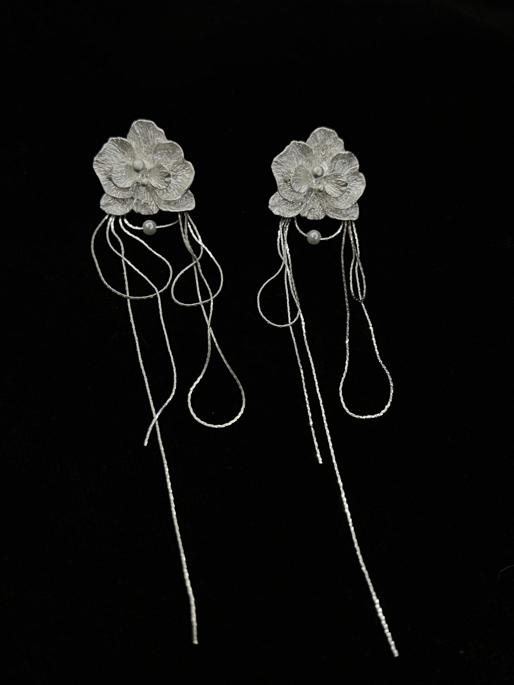 Ariah White Butterfly Orchid Earrings