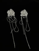 Ariah White Butterfly Orchid Earrings