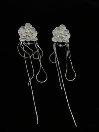 Ariah White Butterfly Orchid Earrings