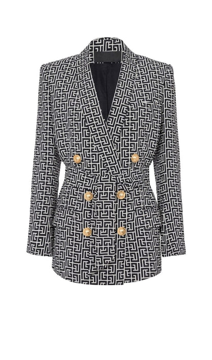 Urja Belted Double-Breasted Blazer