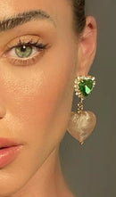 Brynlee Crystal Heart Shaped Earrings