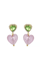 Brynlee Crystal Heart Shaped Earrings