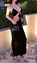 Makyah Cutout Chain Maxi Dress In Black