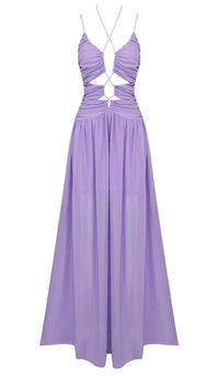 Dayzie Cutout Tulle Maxi Dress In Light Purple