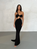 Anita Black Backless Maxi Dress
