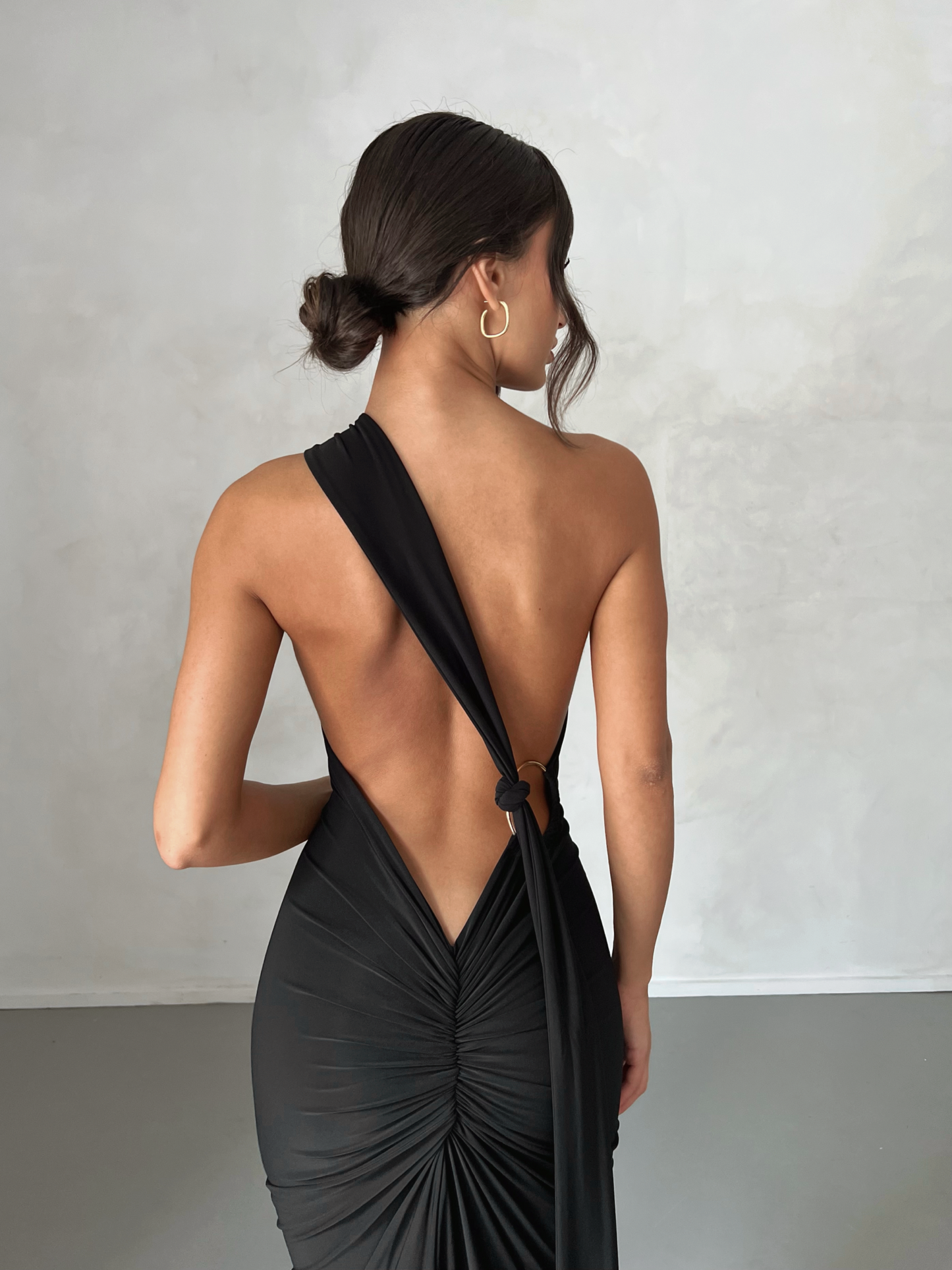 Garze Backless Maxi Dress In Black