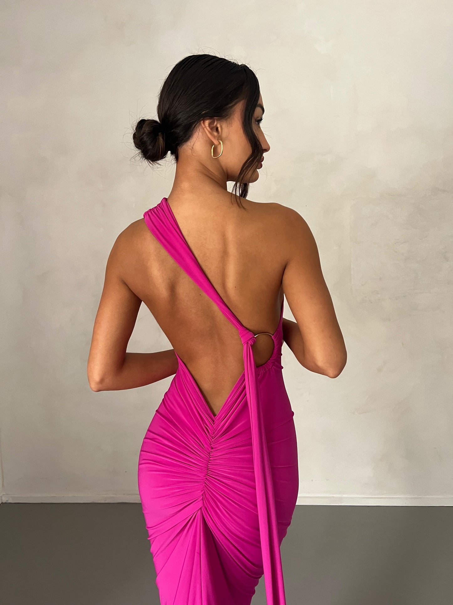 Garze Backless Maxi Dress In Pink