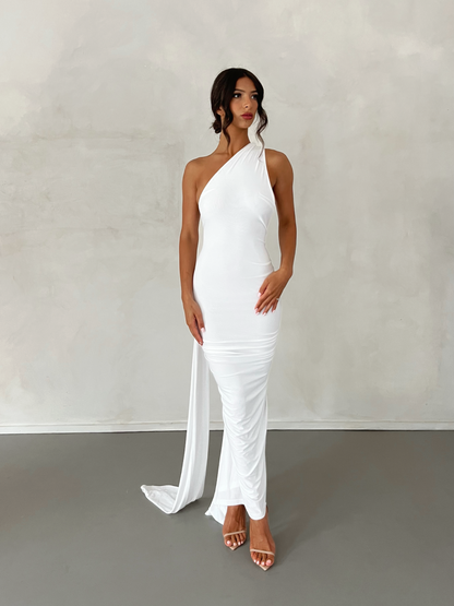 Garze Backless Maxi Dress In White