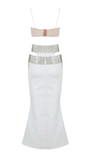 Lisbon Embellished Perspective Two Piece Set In White