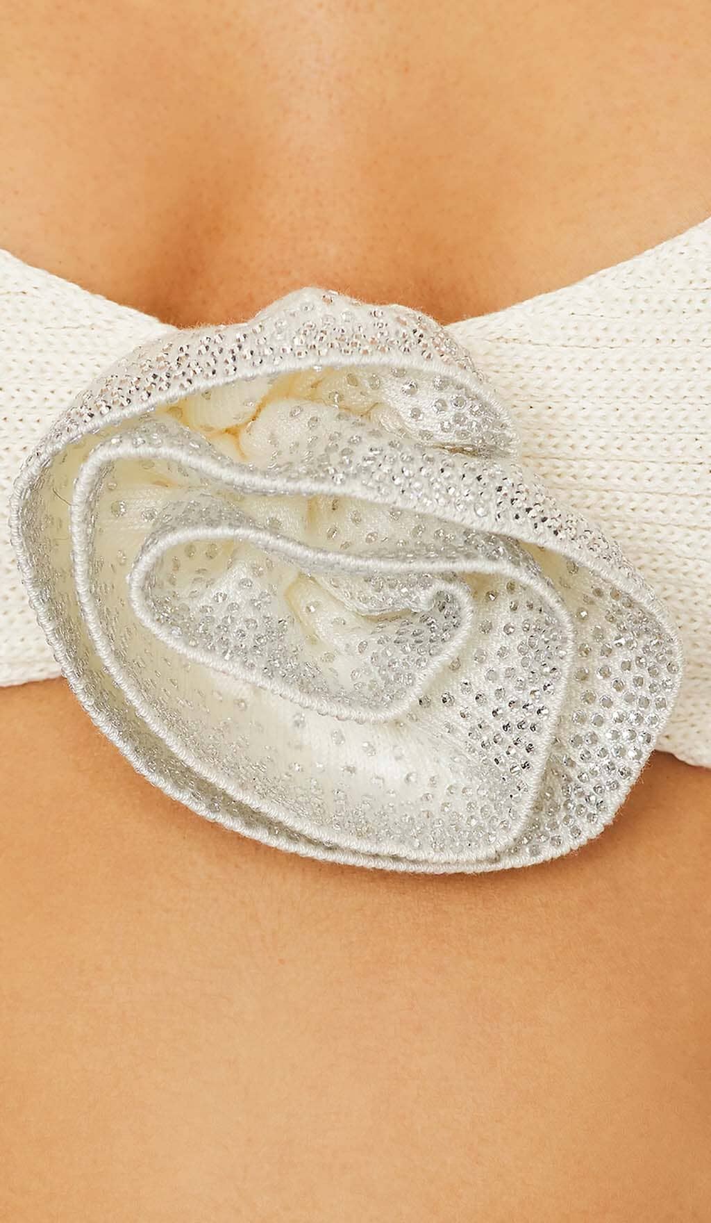 Ensley Embellished Top With High-Low Dress In White