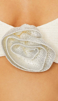 Ensley Embellished Top With High-Low Dress In White